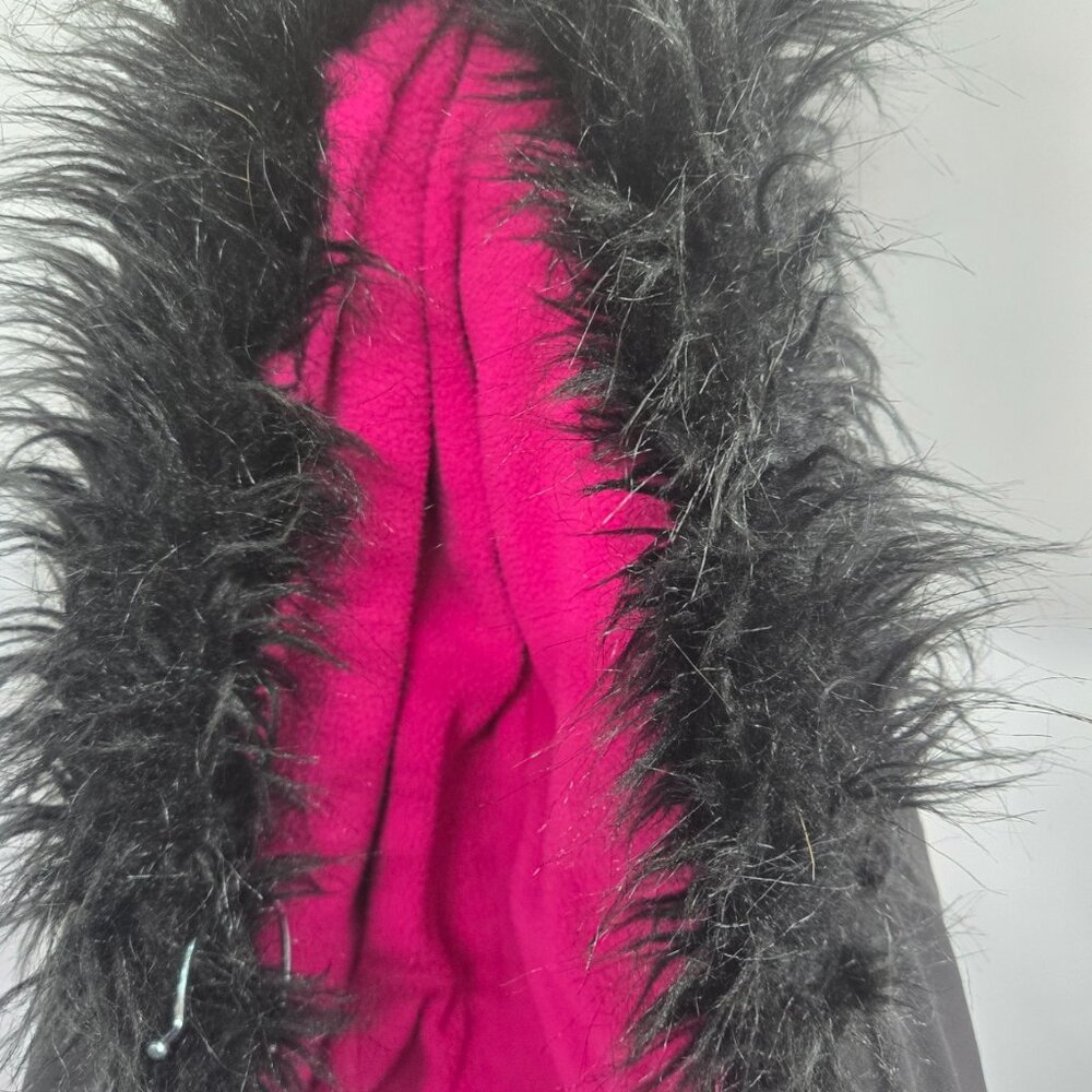 Rothschild Girl's Pink Black Puffer Chevron Winter Jacket Size Medium 10/12 - Picture 14 of 14